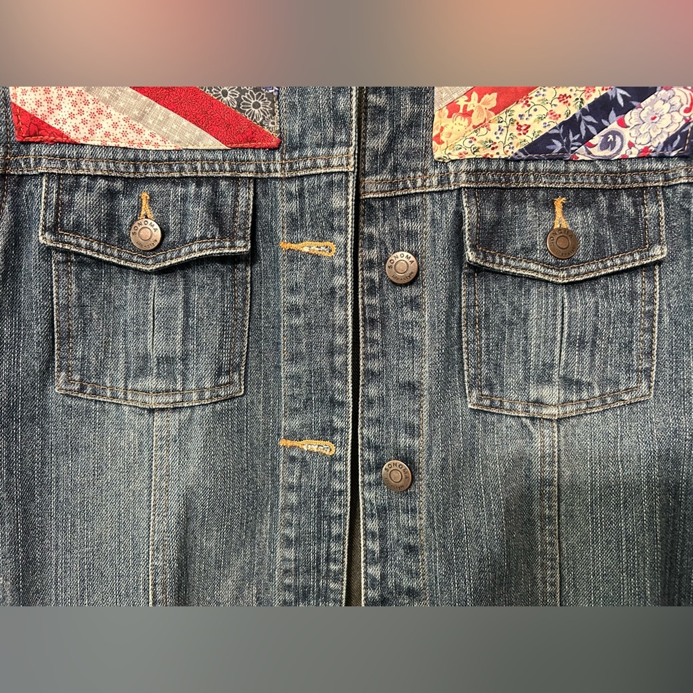 Denim Jacket Upcycled Size Small - Picture 8 of 16